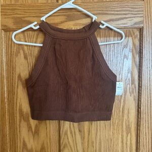 Aerie Seamless High Neck Bra Top - XL